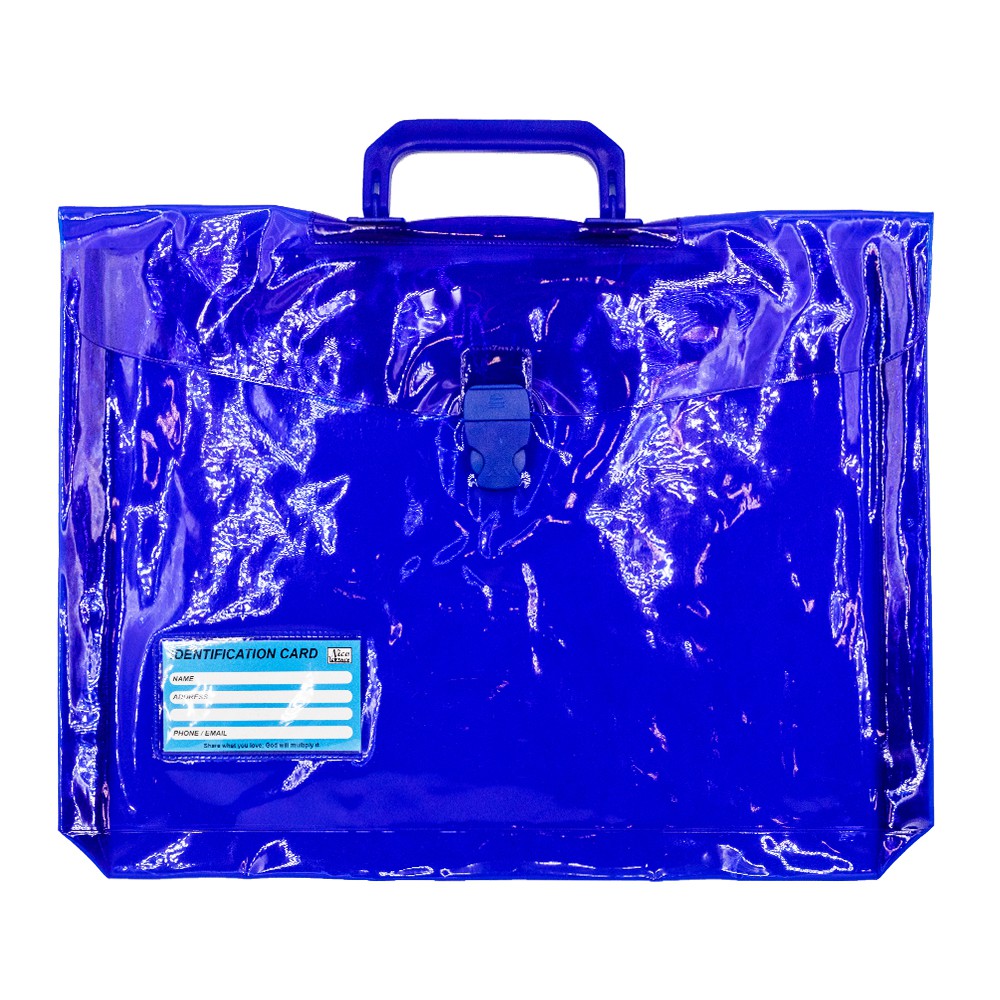 Colored Plastic Expanding Envelope With Push Lock & Handle Long