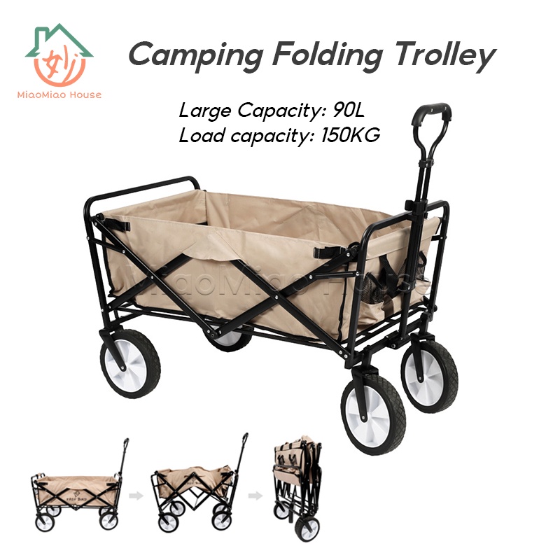 Folding Camping trolley Large Size Outdoor trolley Foldable Wagon