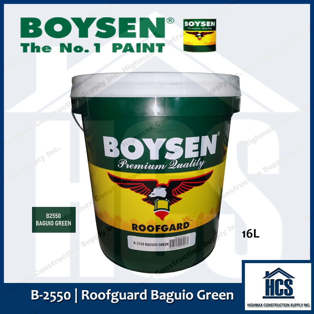 Boysen Roofgard Paint B2550 Baguio Green 16L /Pail Shopee Philippines