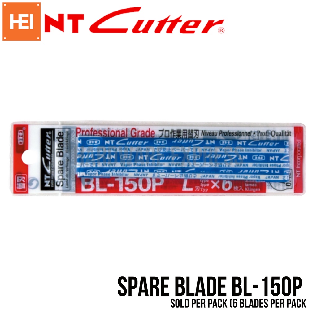 NT Cutter Blade BL150P HeavyDuty JAPAN (6pcs/pck) Shopee Philippines