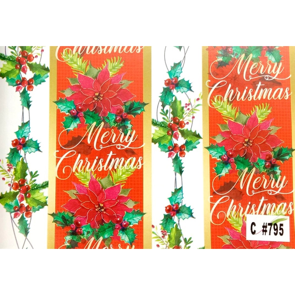 25 Sheets Glossy Thick Christmas Gift Wrap Paper with gift tag (Size 25