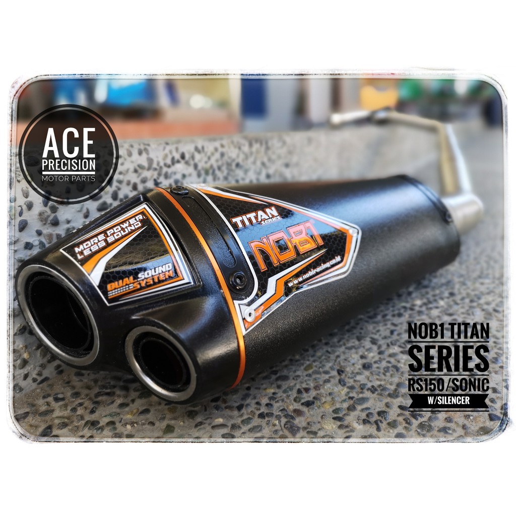 NOB1 MUFFLER/EXHAUST PIPE TITAN SERIES FOR RS150/SONIC Shopee Philippines