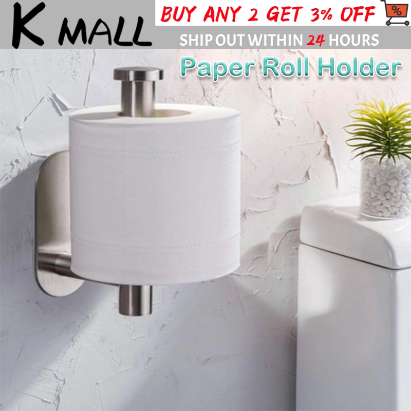 Toilet Roll Holder Self Adhesive Toilet Paper Holder For Bathroom Stick