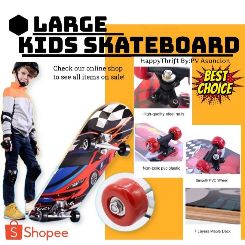 Large Skateboard Complete Setup (70x20cm) Shopee Philippines