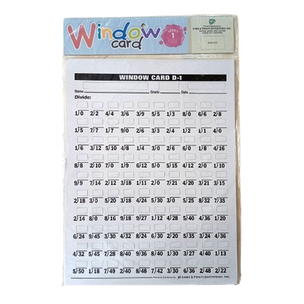 WINDOW DRILL CARD MULTIPLICATION-1 Worksheet Live