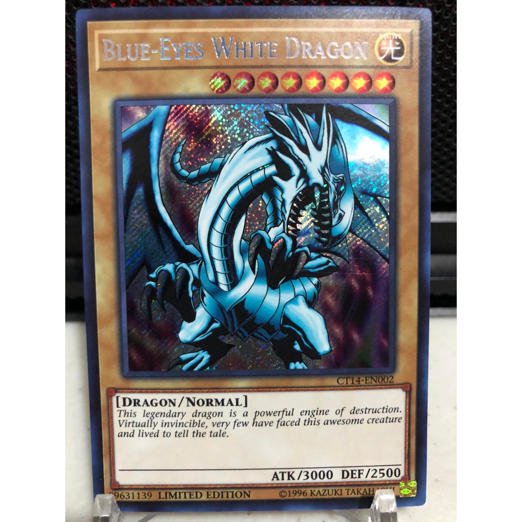 BlueEyes White Dragon CT14EN002 Secret Rare Limited Edition YuGi