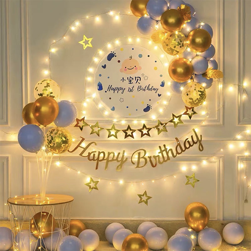 Korean Mori Style Children's Birthday Decoration Balloon Boy Girl Baby