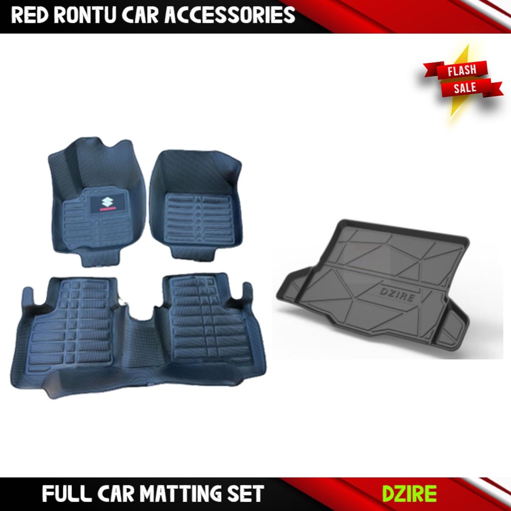 20182024 Suzuki DZIRE Full Car Matting Set (Diamond Deep Dish and