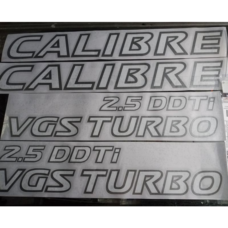 NISSAN NAVARRA CALIBRE 2.5 DDTi VGS TURBO STICKER SET (WHITE/SILVER