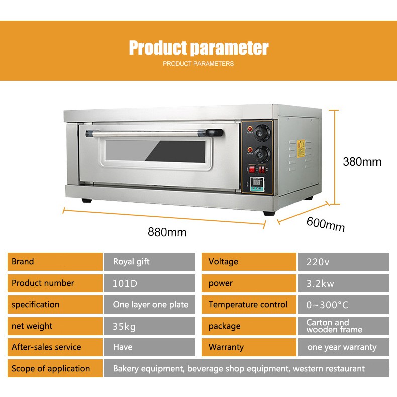 Stainless Steel Commercial Oven Single/Double Layer Large Capacity
