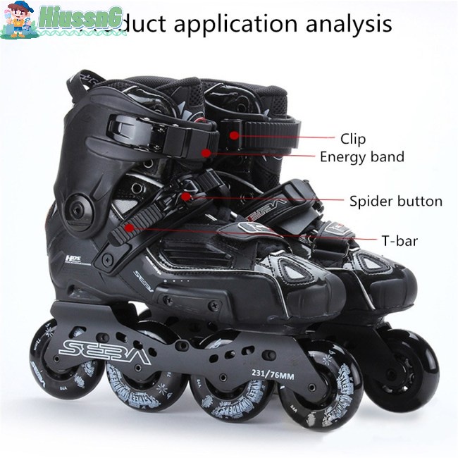 HUS Inline Skates Footwear Energy Pulse Wrist Strap Tight Strap Buckle Shopee Philippines