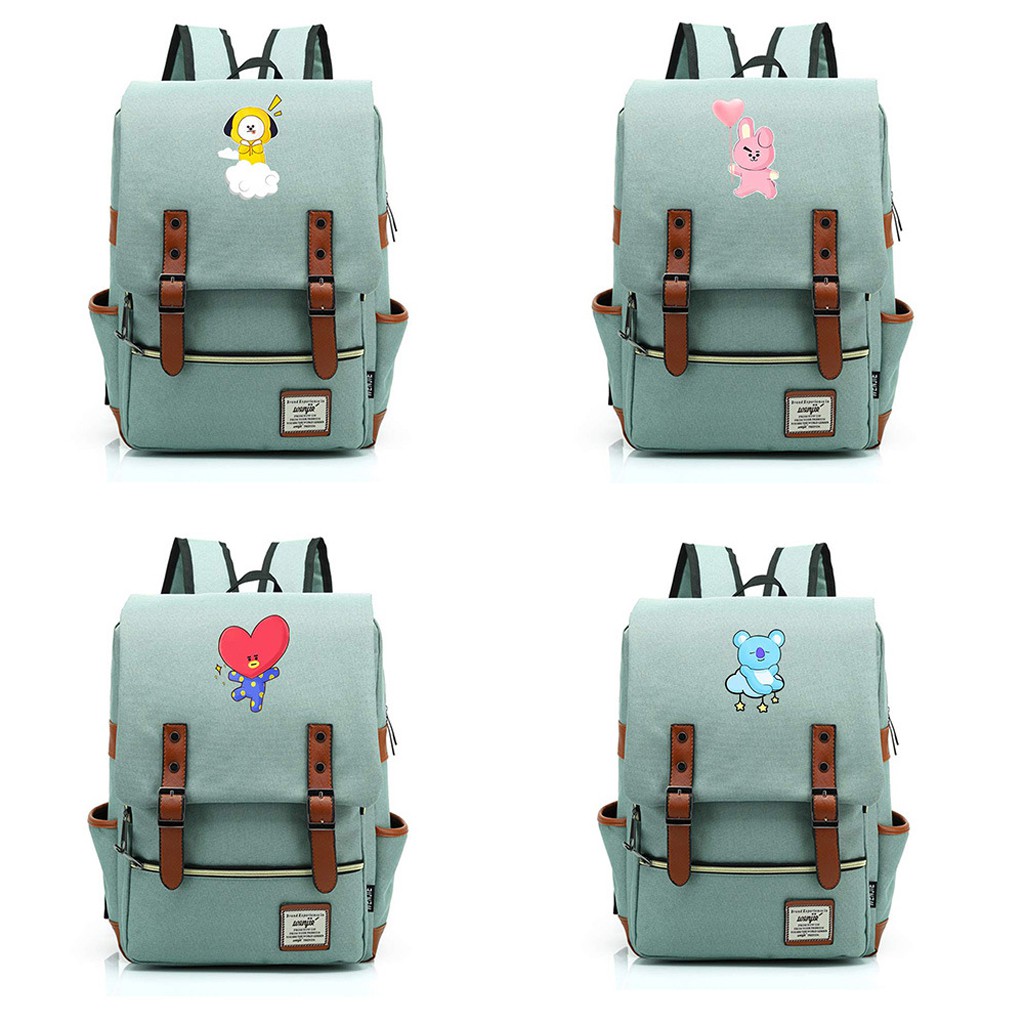 BTS Bangtan Boys Tata Chimmy Canvas Bags V Suga Jimin Backpack School