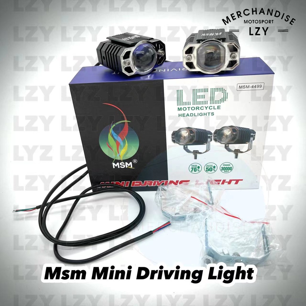 MSM Mini Driving Light MDL Led Headlight All Weather Motorcycle Dual