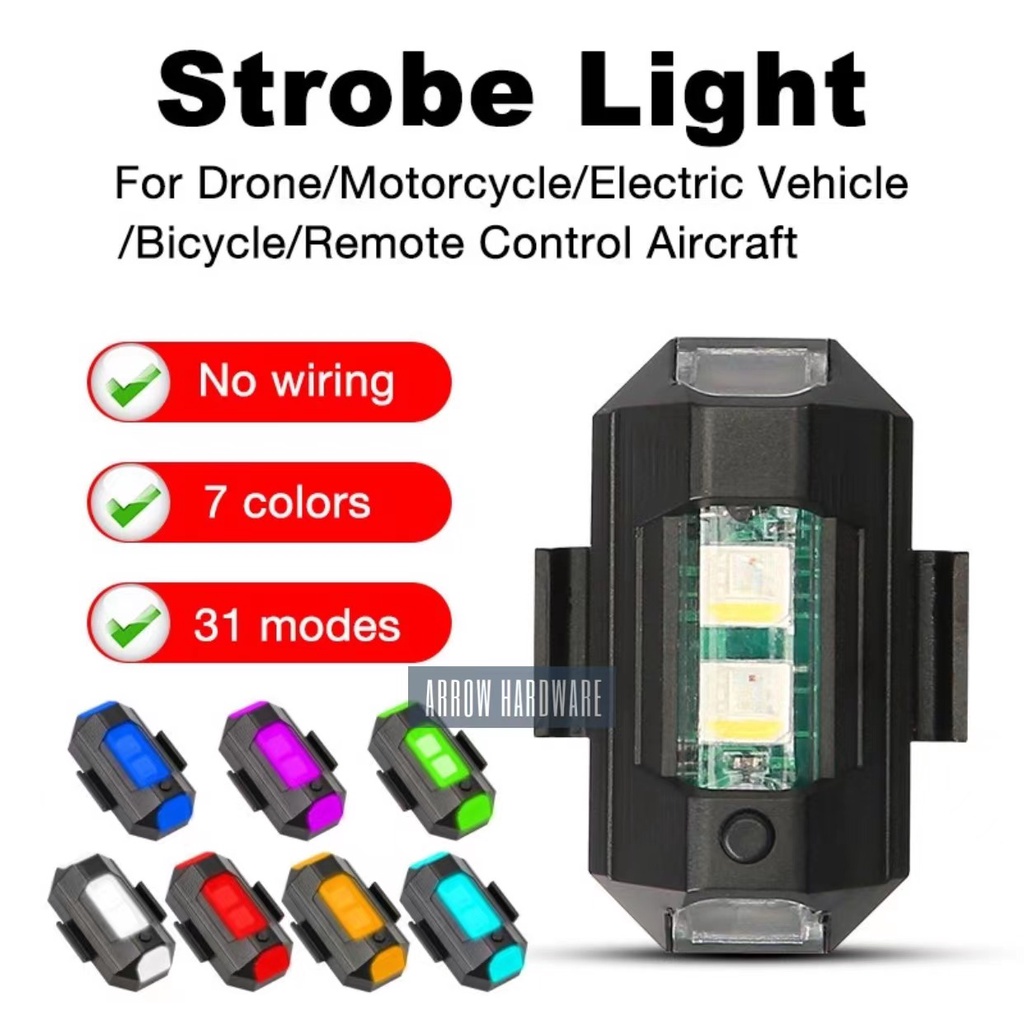 Drone Strobe Light Motorcycle Flashing Light 7 Colors Slow Fast Flashing Light universal COD 31