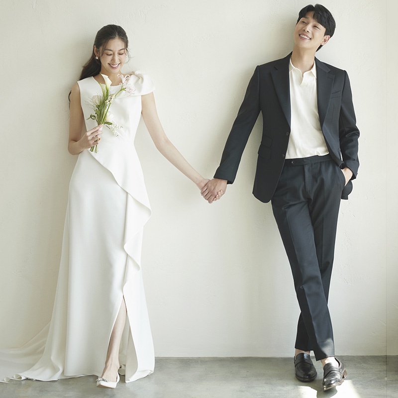 Satin Fairy Light Wedding Dress French Dresses Elegant Tuxedo Dress