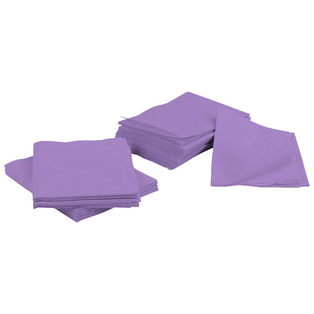 NLN 125pcs Disposable Dental Bibs 3ply Nails Pad Waterproof Dental Pad Tattoo Pad Pink Dental