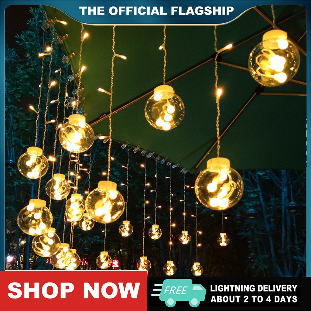 Christmas solar wishing ball string lights LED outdoor bedroom room