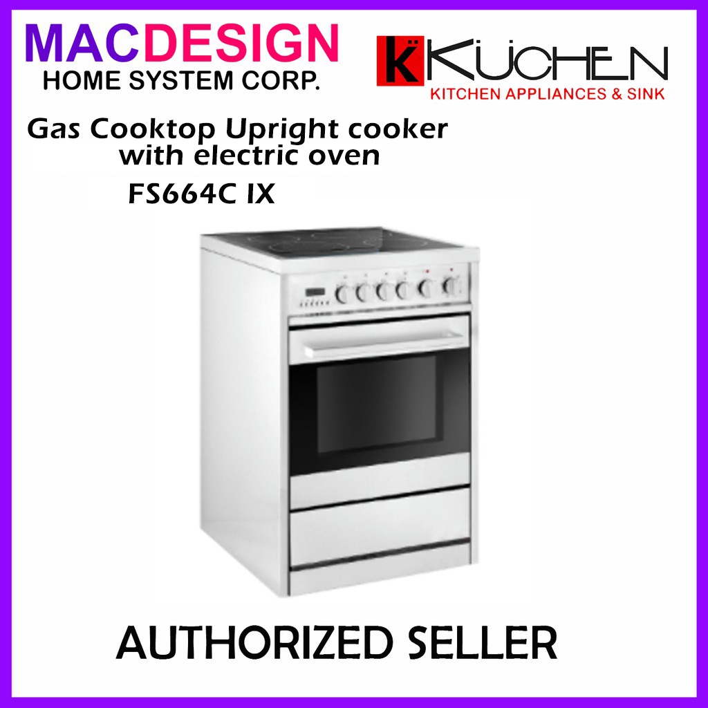 KUCHEN FS664C IX Gas Cooktop Upright cooker with electric oven Shopee Philippines