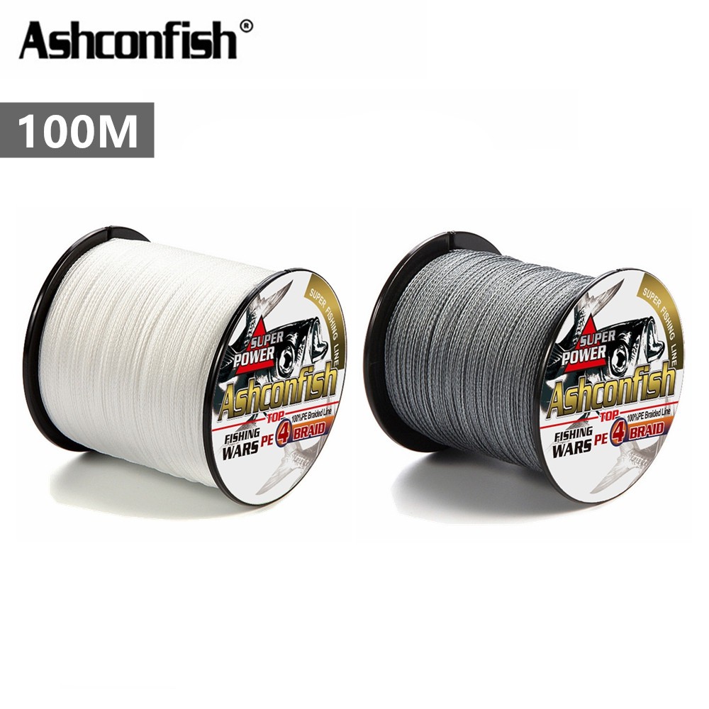 Ashconfish 4 Strands 100M Braided Fishing Line X4 Dyneema PE Line