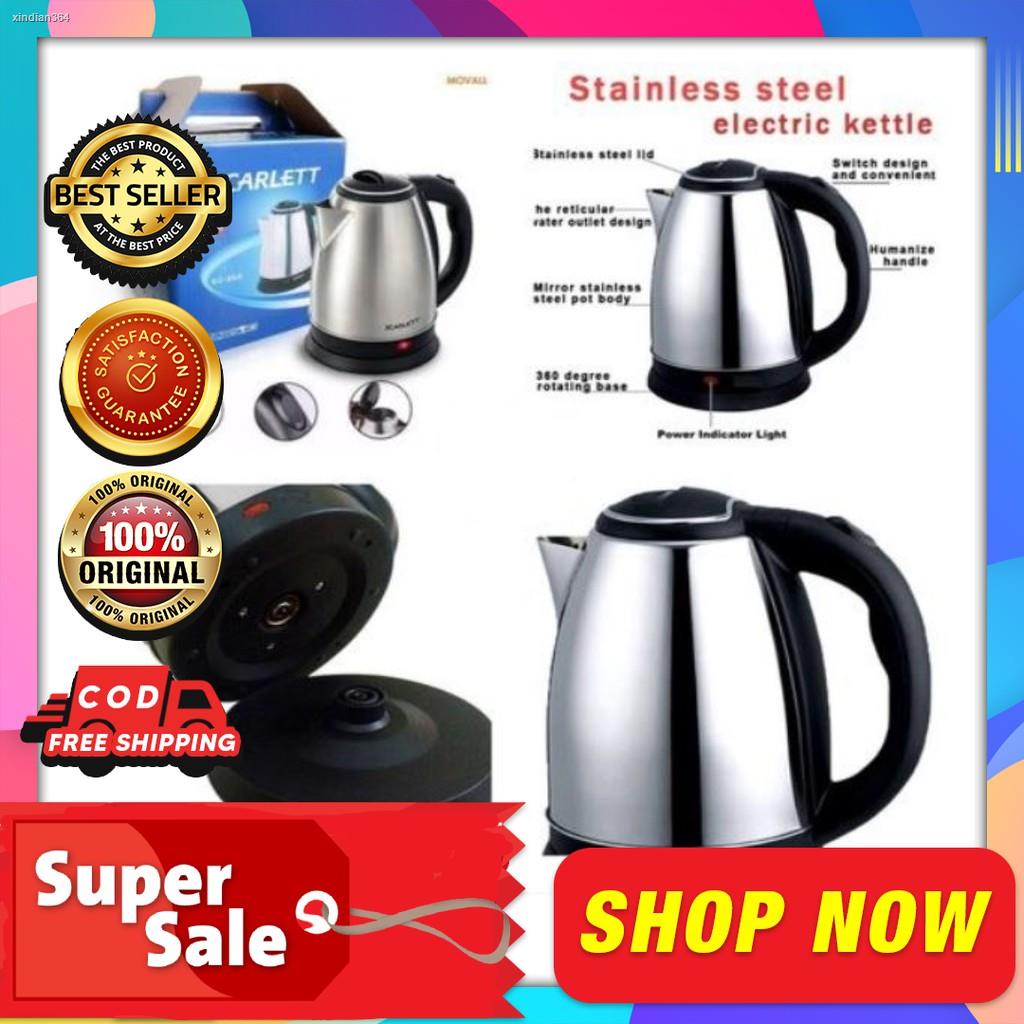 Original Scarlett Stainless Steel Electric Heat Kettle 2.0 Liters Easy