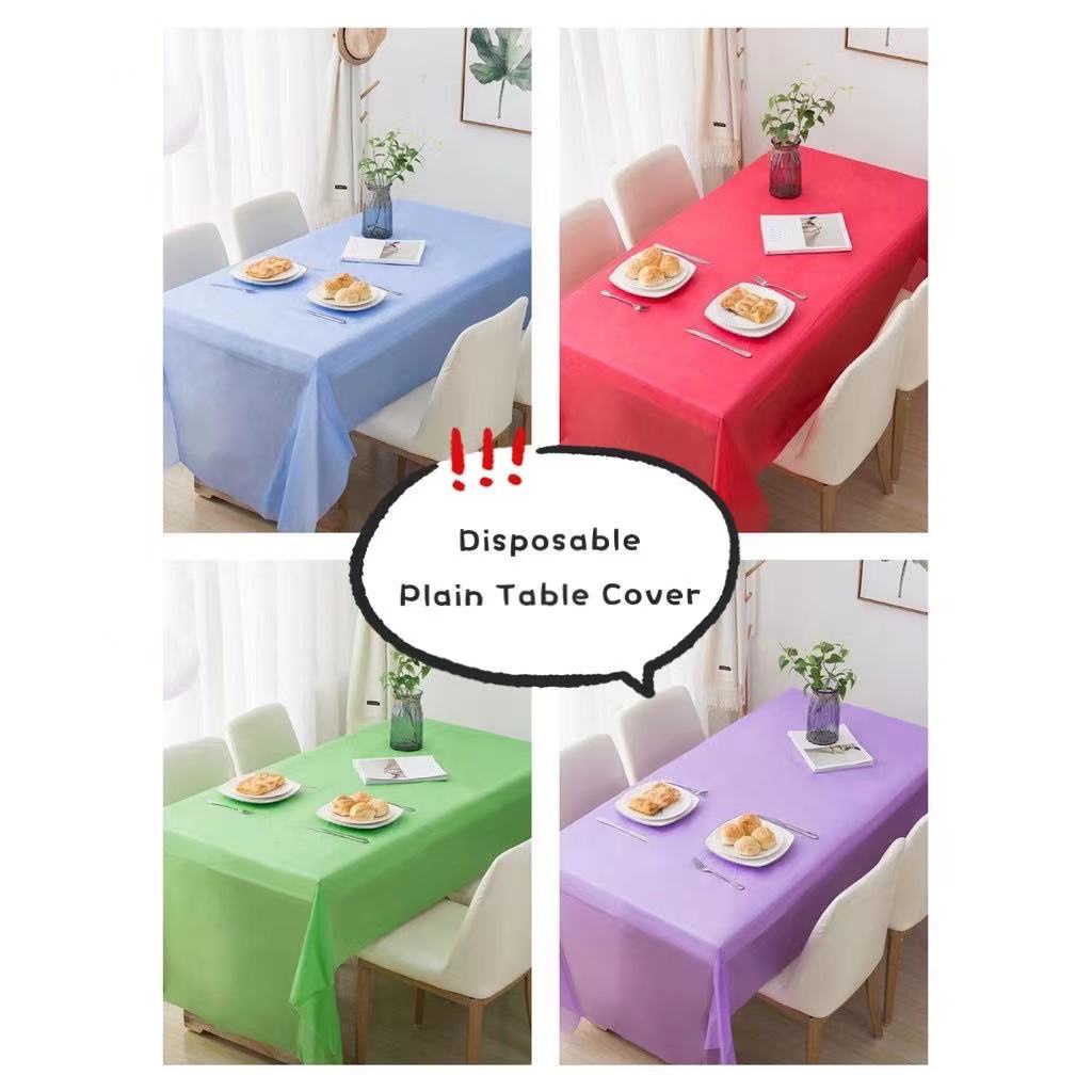 Chinee Plain Disposable Table Cover 137x183 cm ( Disposable Plastic