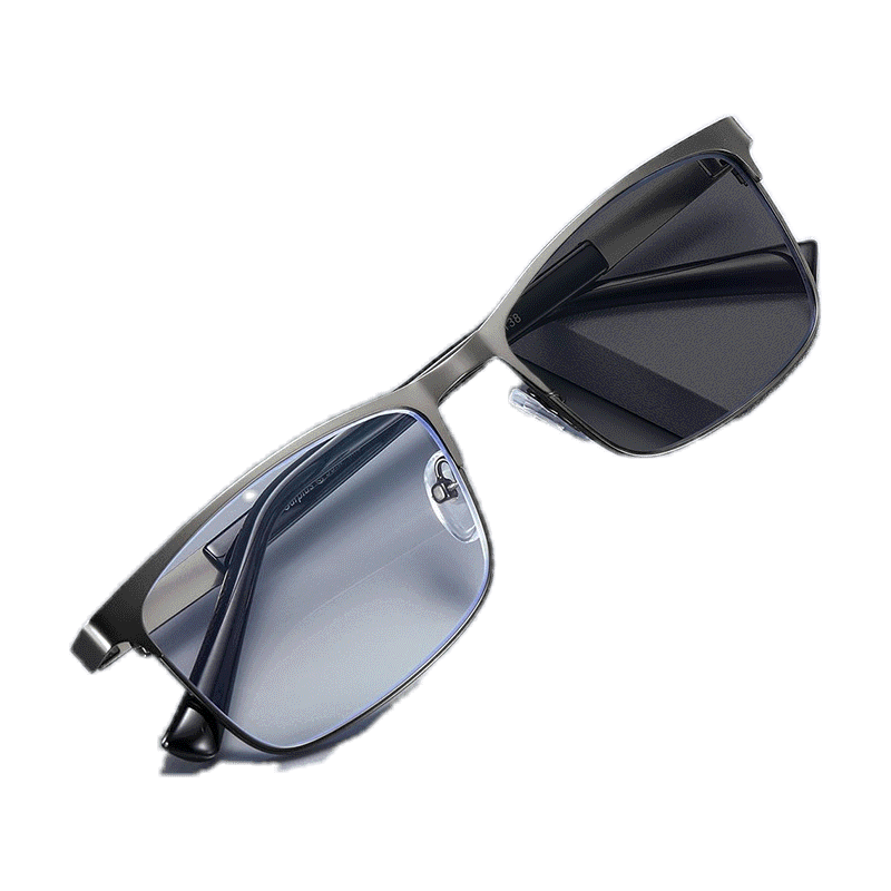 Anti Radiation Photochromic Eyeglass For Women Student Men Square Metal