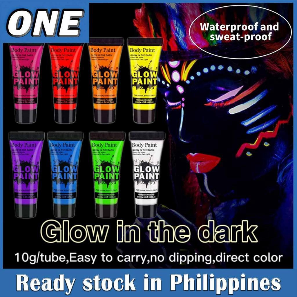 Blue One.Face Body Paint Tubes Washable Drawing Fluorescent Pigment