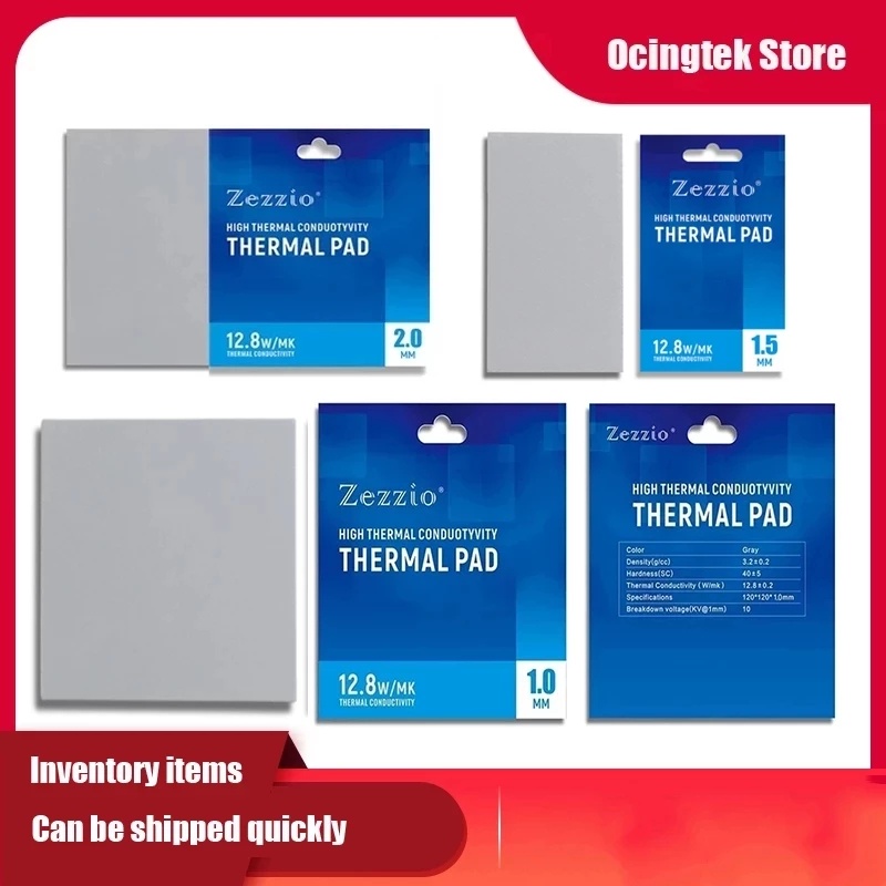 Zezzio 12.8W/M Thermal conductive silicone pad for CPU GPU Electronic