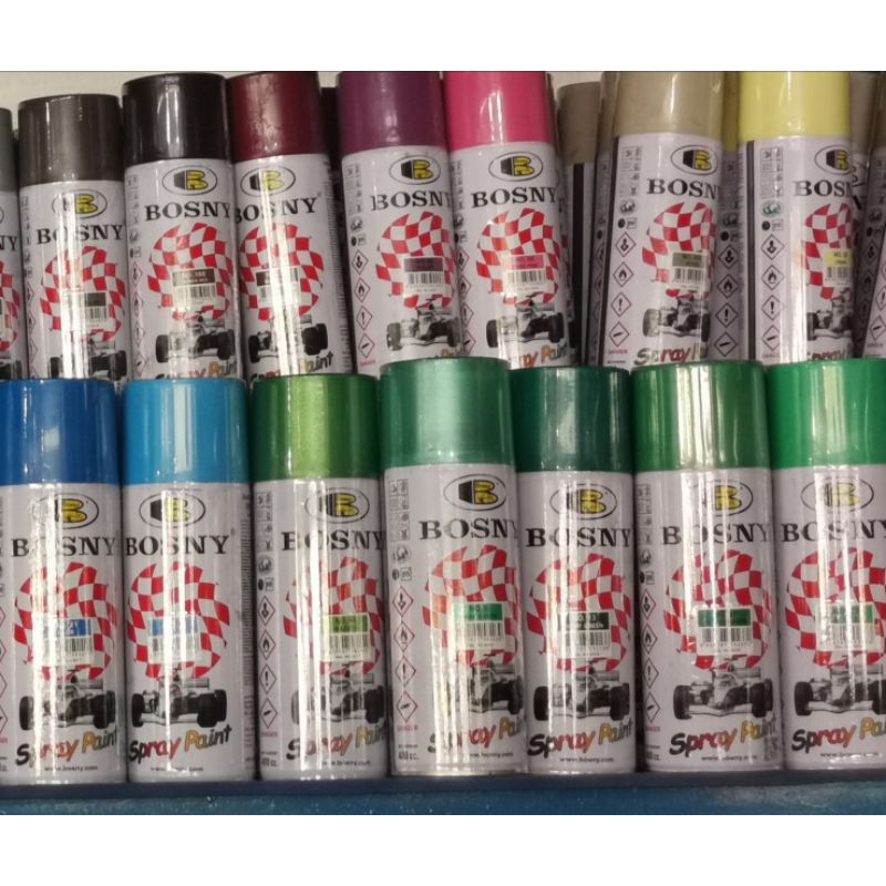 Bosny spray paint. Shipping GOGO express only! Green, Flat Black,Red