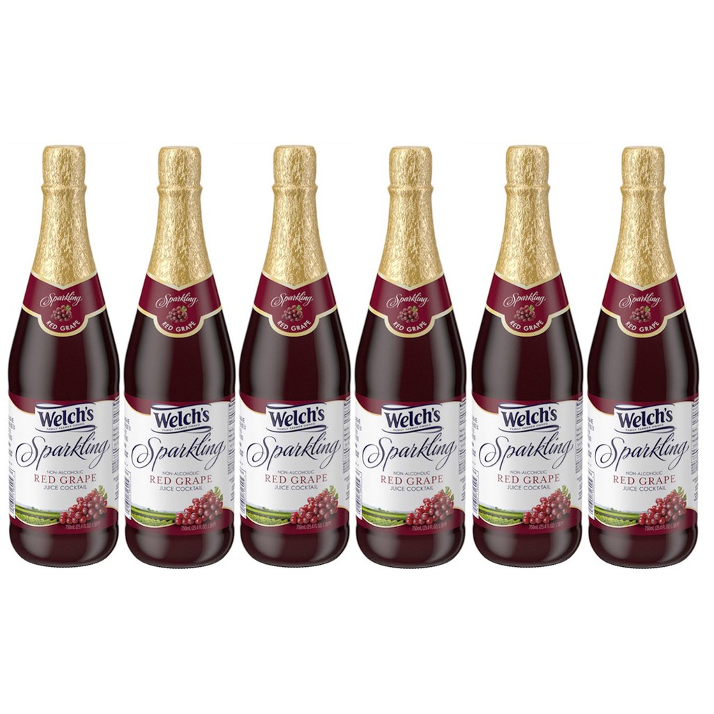 Welch's Sparkling Red Grape Juice Cocktail, NonAlcoholic, 25.4 Ounce