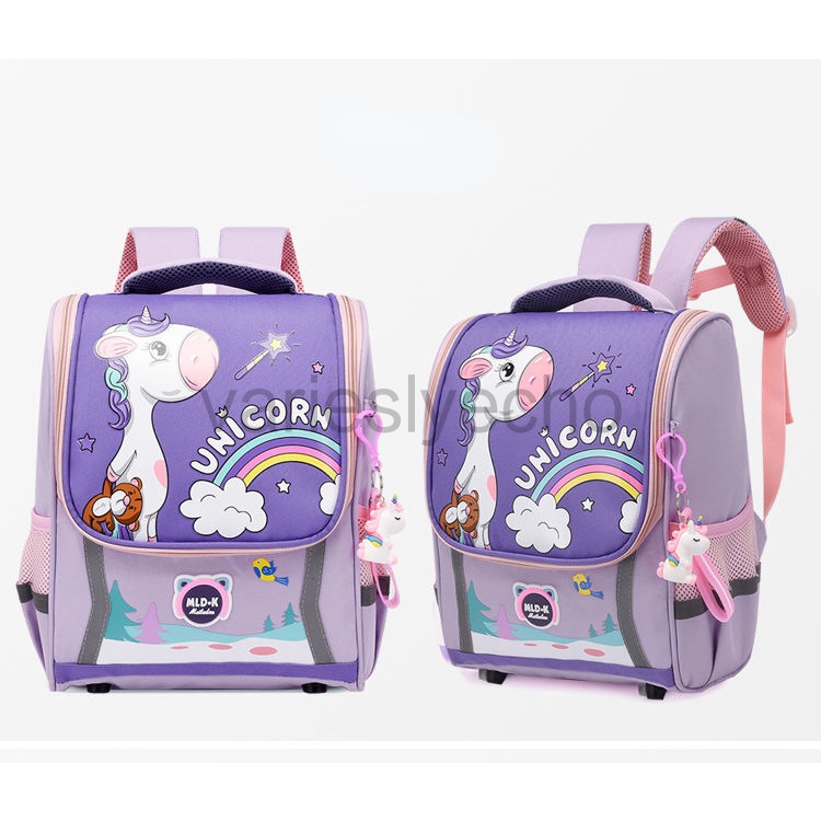 Unicorn Backpack for Little Girls, Cute Rainbow Lightweight Water