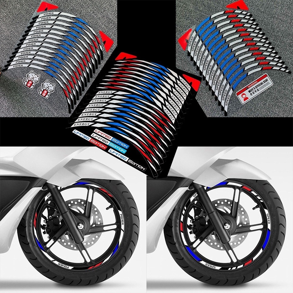 10 Inch 12 Inch 14 Inch Strip Motorcycle Wheel Tire Sticker Car