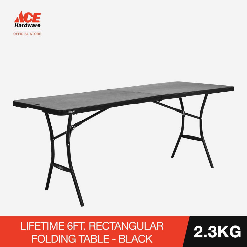 Lifetime 6ft. Rectangular Folding Table Black Shopee Philippines