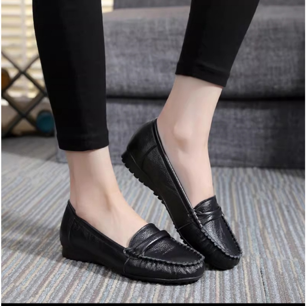 SHUTA black school shoes for women's rubber quality Shopee Philippines