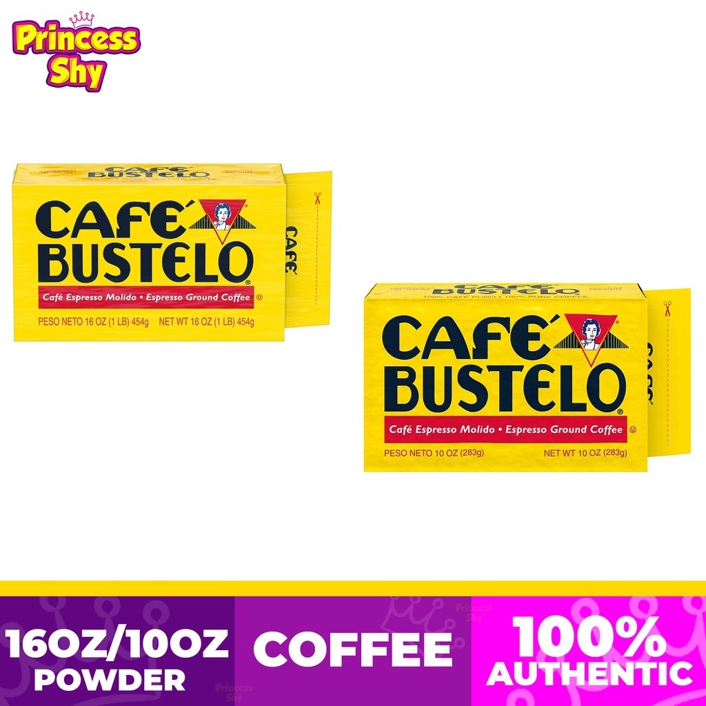 Cafe Bustelo Espresso Ground Coffee, 16 oz Brick 454g / 10oz 283g