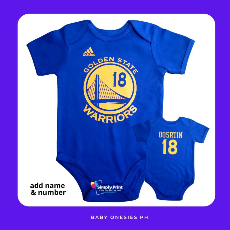 GSW Baby onesie with name and Number 012 months Baby Boy Bodysuit