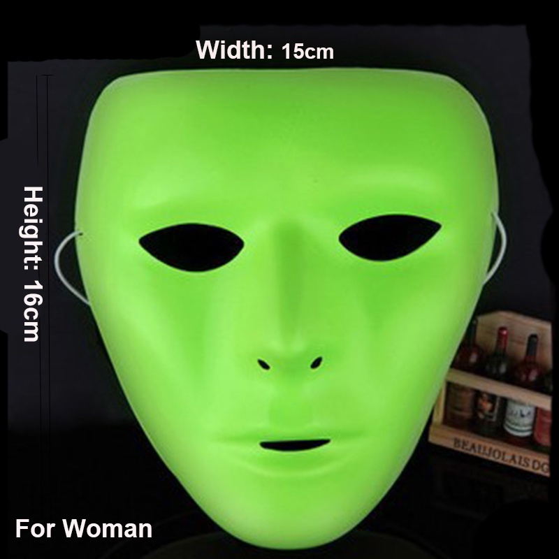 1pcs/lot New Type Jabbawockeez Mask Dance PVC Pure Green Mask