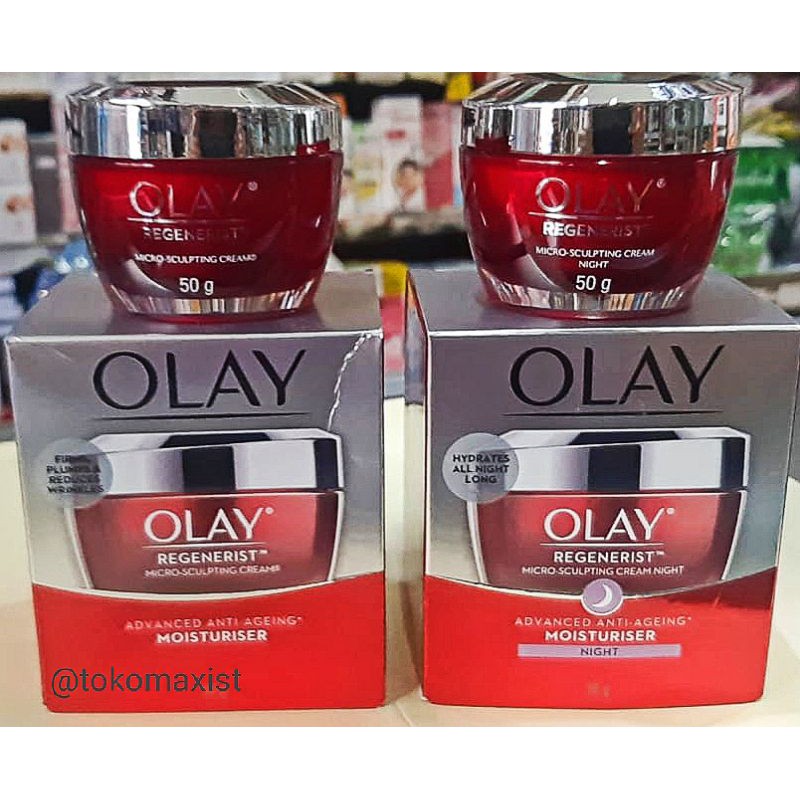 Olay Regenerist Micro Sculpting Day & Night Cream 50gr (1Set) Anti