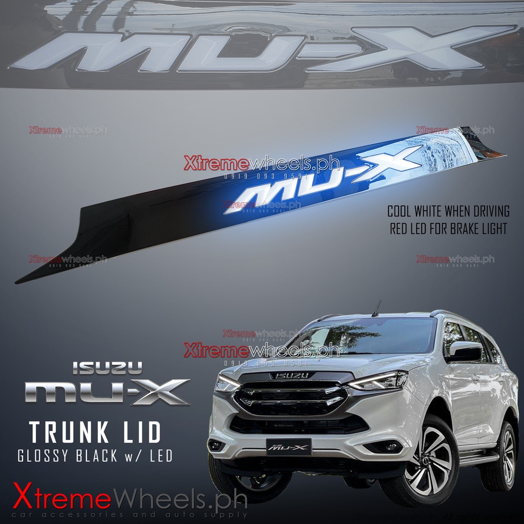 Isuzu Mux 2022 to 2024 BLACK REAR LED TRUNK LID / REAR LIGHT COVER