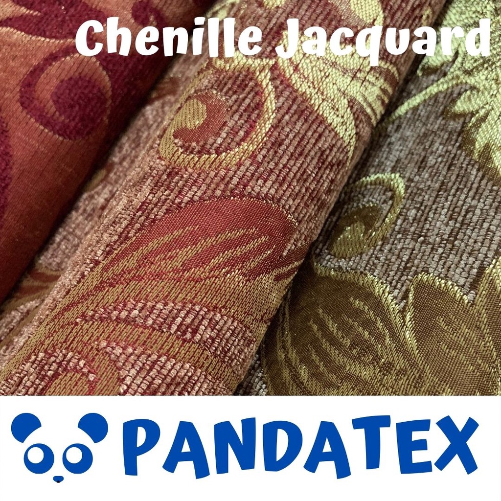 Chenille Jacquard Upholstery Fabric tela per yard for sofas and more