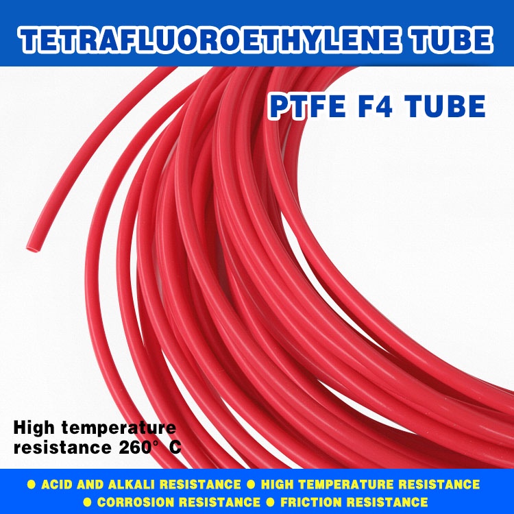 Teflon tube PTFE F4 tube, red, inner diameter 116mm PTFE tube high temperature resistance 260