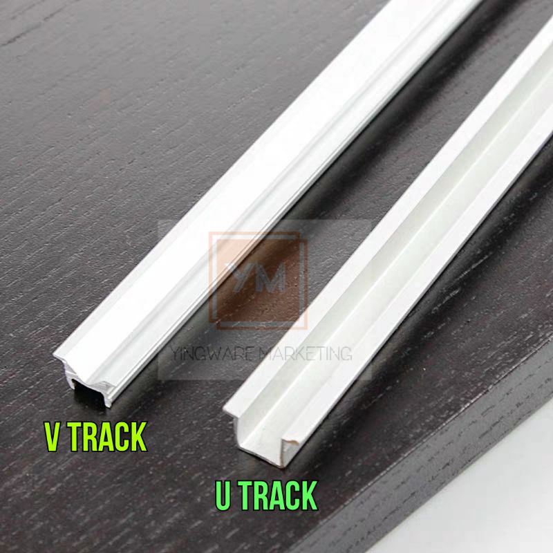 U track top and V track bottom sliding door wardrobe closet