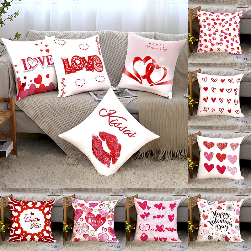 The Valentine's Day Pillow Case Free Collocation Love Pattern Texture