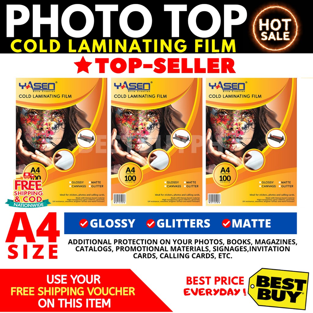*YASEN Cold Laminating Film (Photo Top ) CHEAPEST PT2 Shopee Philippines