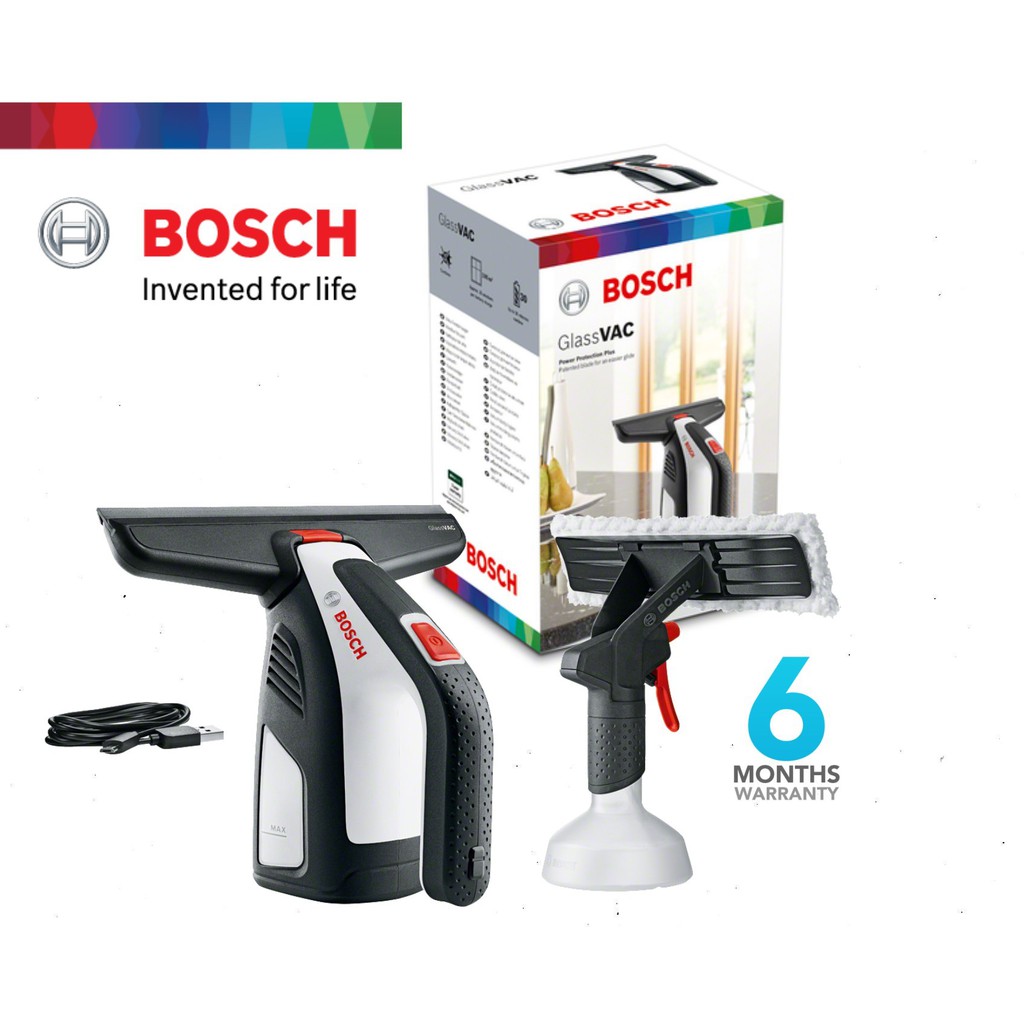 Bosch GlassVAC Solo Plus Cordless Rechargeable Window Vacuum for