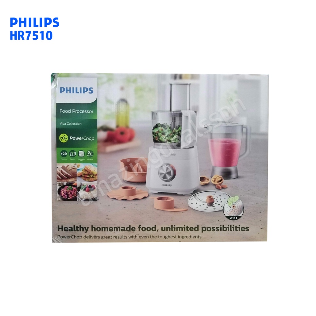 Food Processor HR7510 800W Stainless Steel Blade (COD) Shopee Philippines