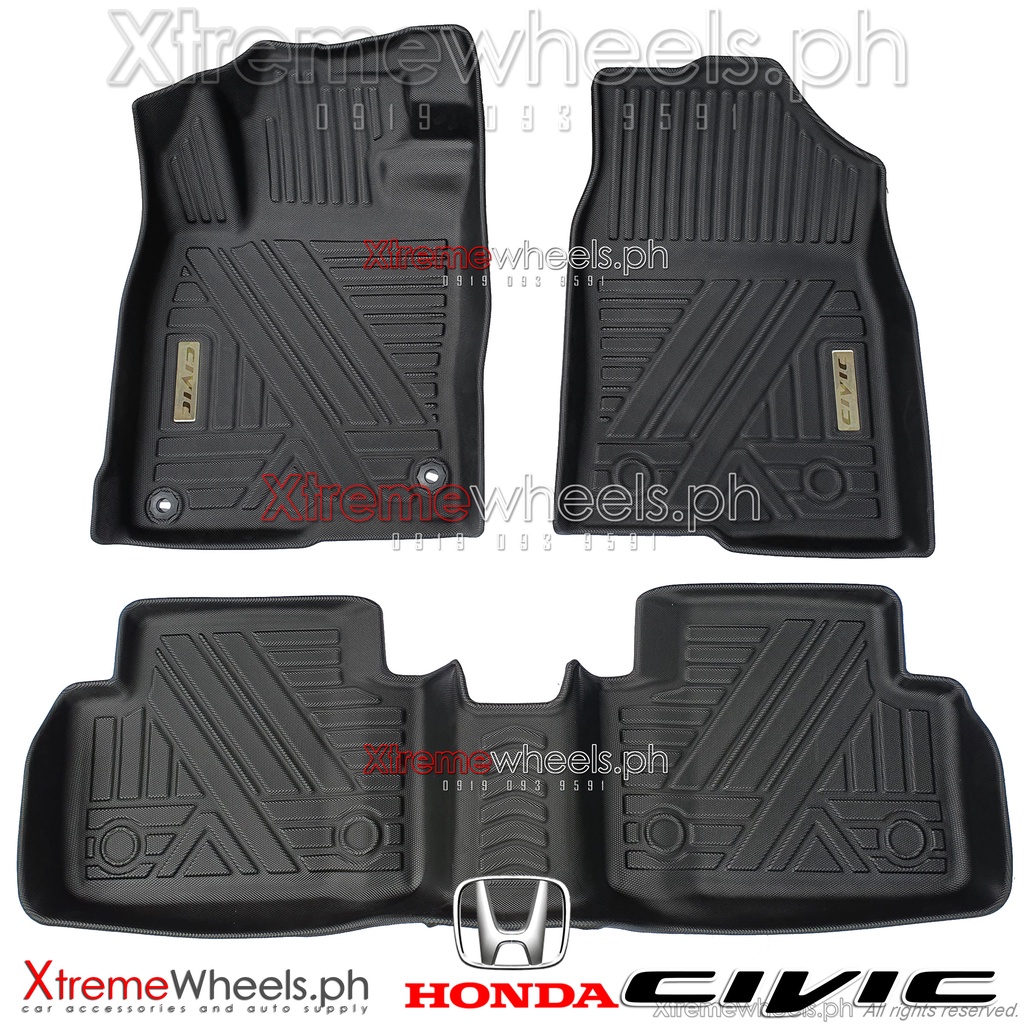 Honda Civic 20162021 Deep Dish matting Thailand Made with Civic Logo