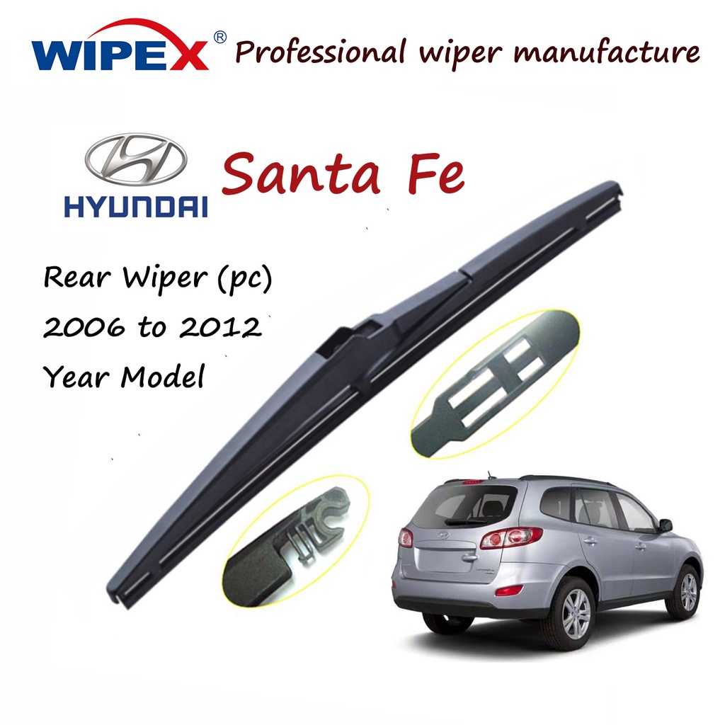 (Original Rear) Hyundai Santa Fe 14A Rear Wiper Blade for 2006 to 2012 model STA FE Car Back