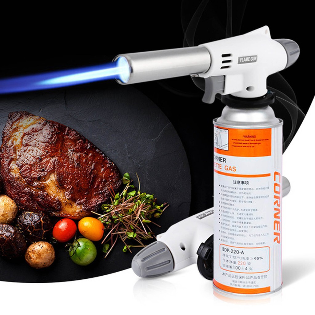 Flame Gas Torch Cooking Soldering Butane Gas Gun Blow Jet Burner