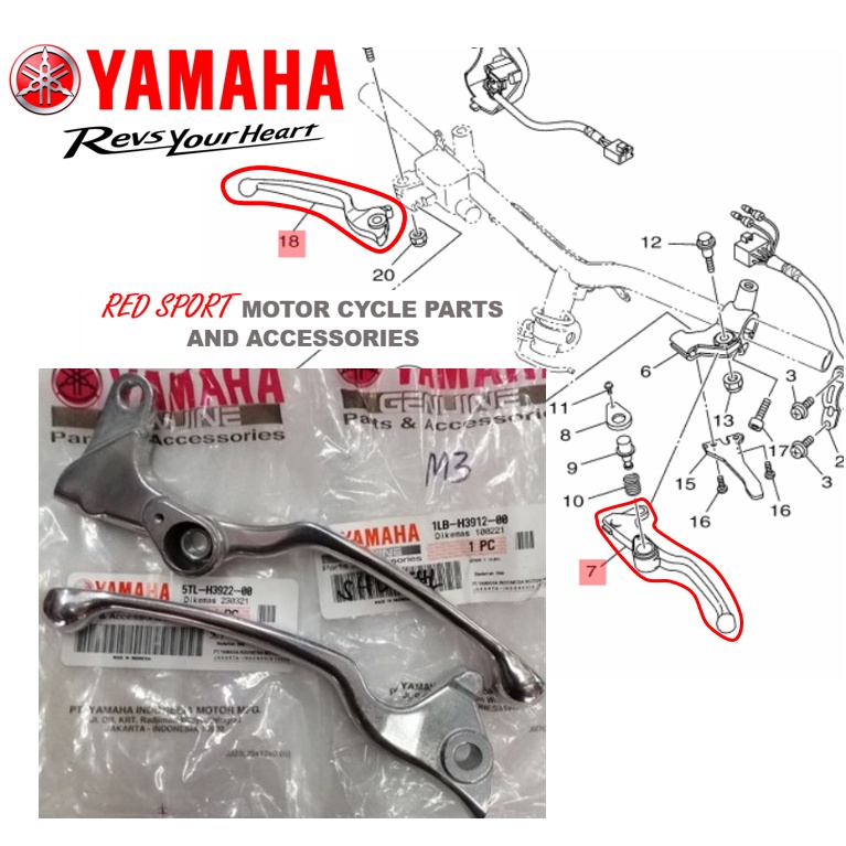 BRAKE LEVER SET MIO i 125, Mio Soul i 125 Genuine Yamaha Shopee